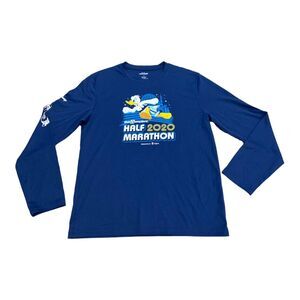 runDisney 2020 WDW Half Marathon Race Long Sleeve Shirt, Donald Duck, Size Small
